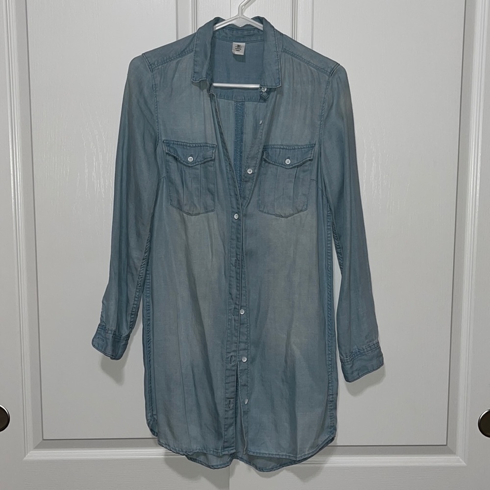 Long denim shirt/dress